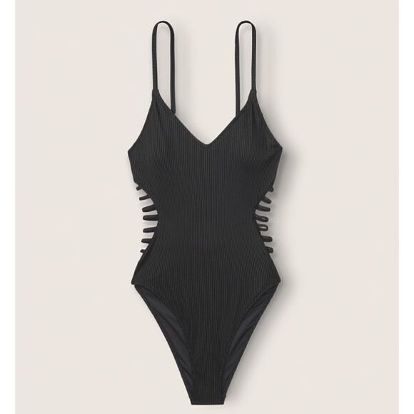 STRAPPY SIDE RIBBED ONE-PIECE - Picture 2 of 7